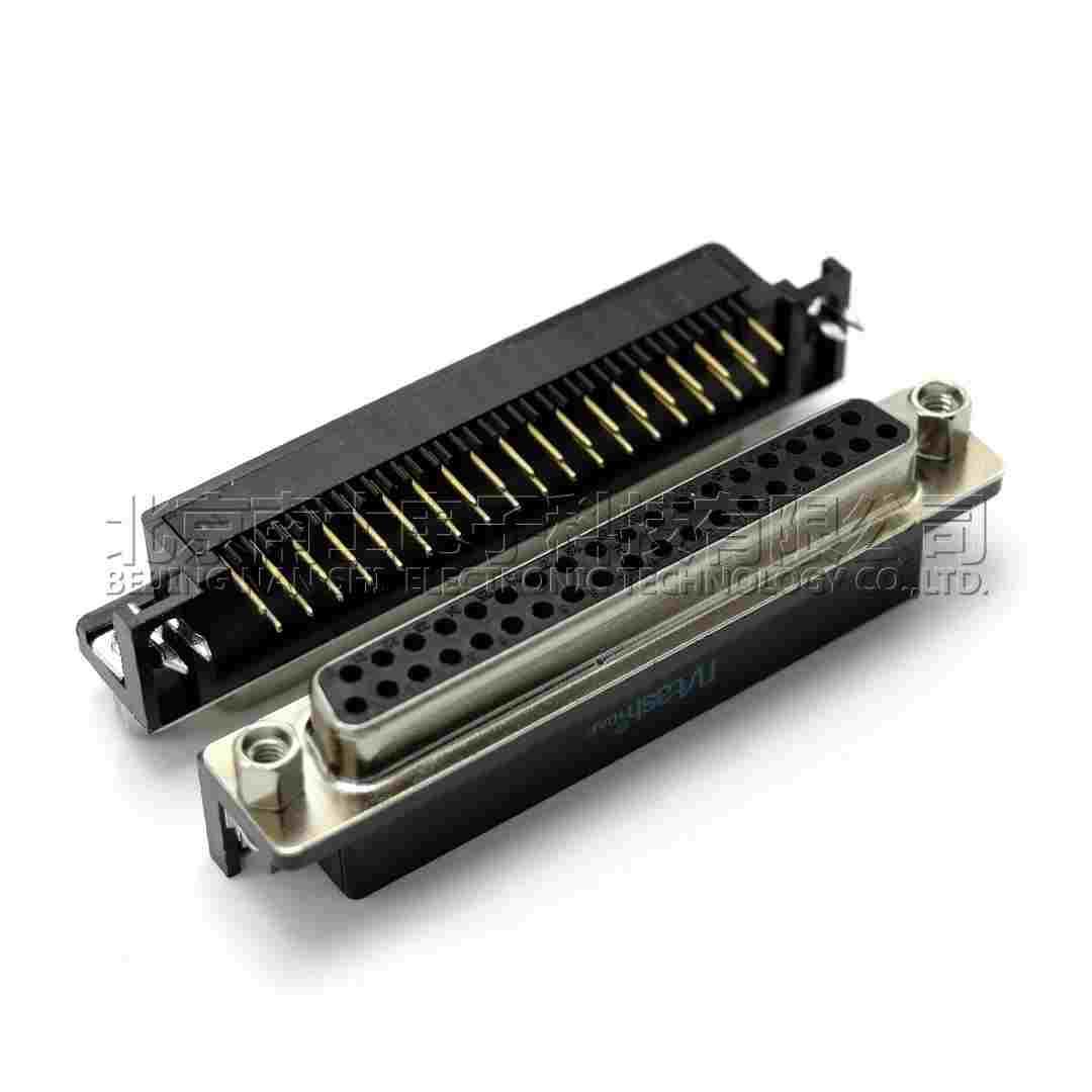 精工南士镀金HDR62公头母头 DR62针DB62孔90度弯脚62芯插板焊板式