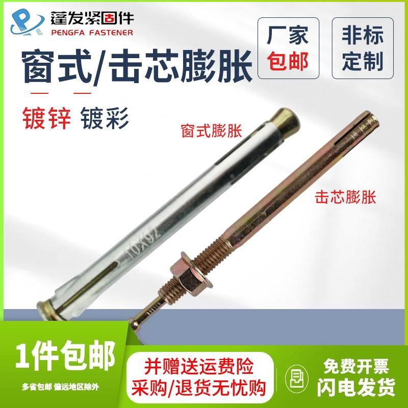 机芯膨胀上海仓高强度膨胀锤钉壁虎M8-M20击芯膨胀窗式膨胀螺栓