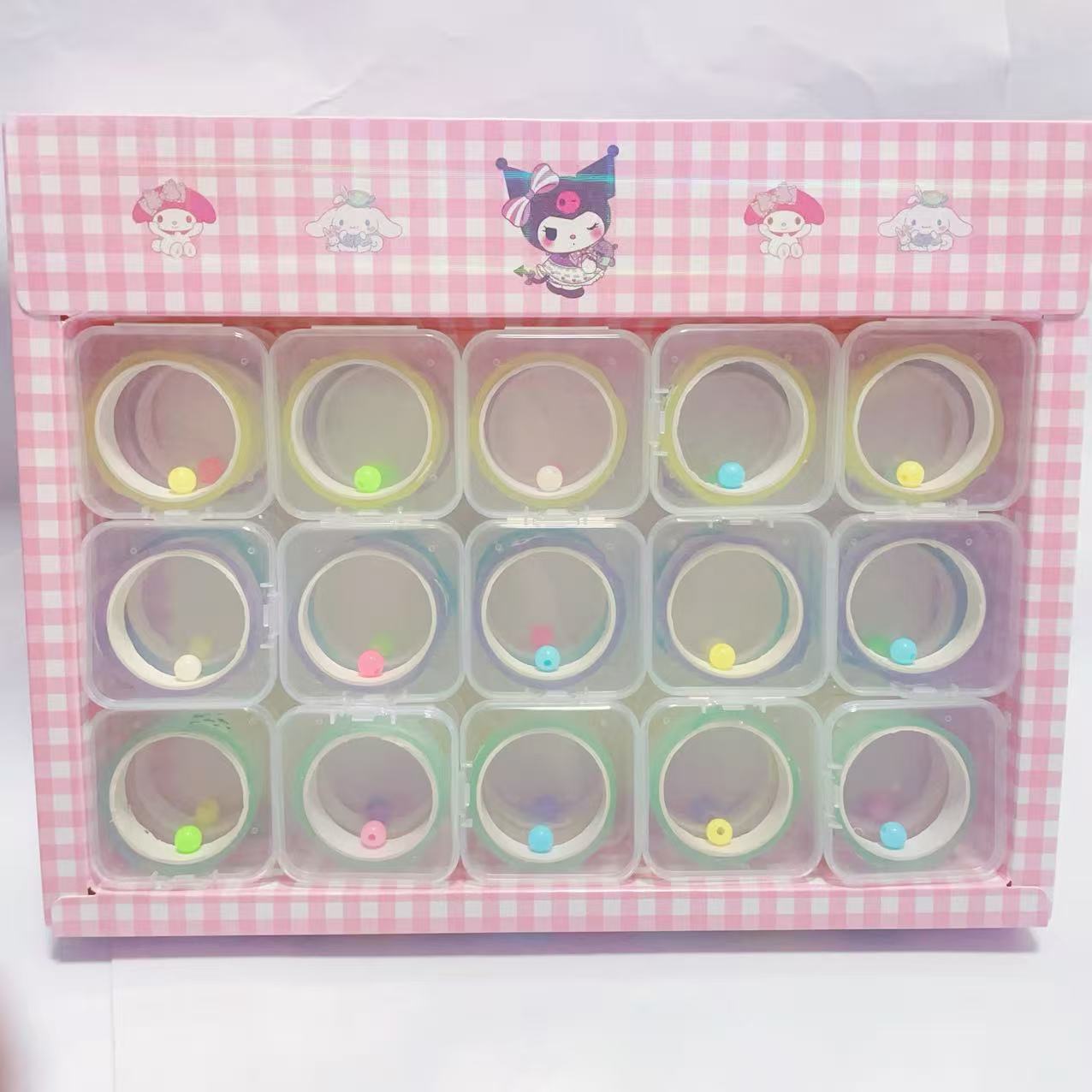 YS-888-6潮语优品透明粘球手工diang解压胶带ins拉丝彩色徒手30入