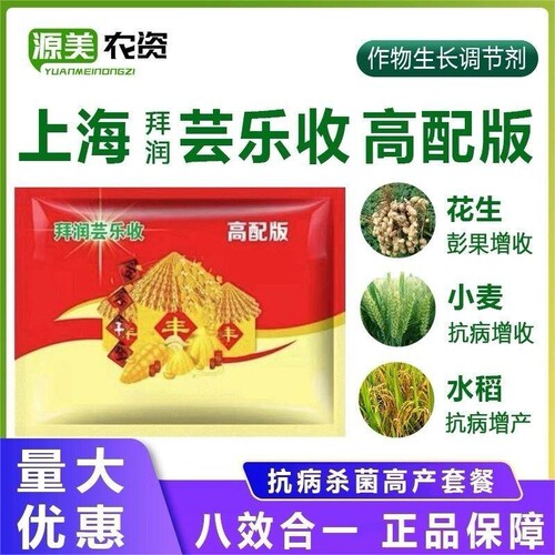 上海拜润芸乐收花生专用三遍药保花膨果控旺抗病调节不落叶套餐