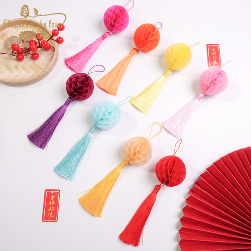 年宵花装饰小灯笼福桶挂件