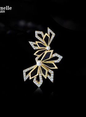 Eternell  法国永恒黑色骑士系列胸针高档轻奢设计感欧美胸花别针