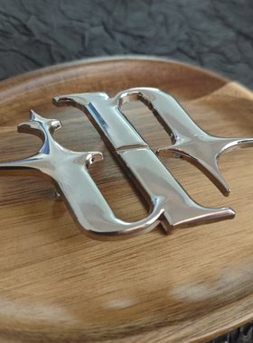 Pbpr  新款原创小众设计朋克风5.0金属双七皮带扣创意搭配腰带扣