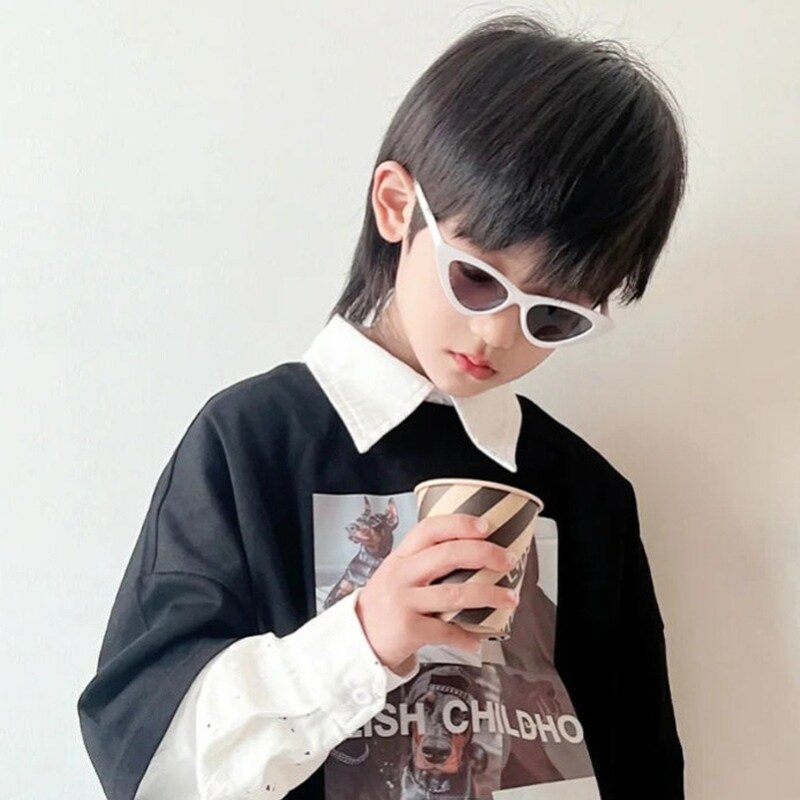 儿童假发男帅气狼尾短发拍照摄影