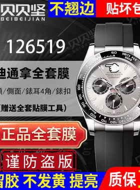 【官网自营】适用劳力士126519迪通拿余文乐保护膜daytona水泥灰手表贴膜黄金迪126518表扣膜表圈胶迪后盖膜