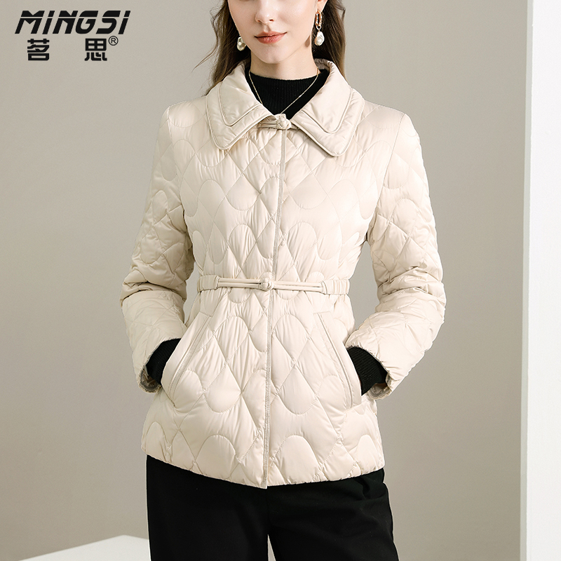 白鸭绒短款轻薄收腰小个子羽绒服