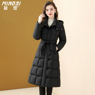 中长款可拆卸帽90鸭绒羽绒服女