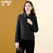 2025新款 茗思黑色轻薄短款 90鸭绒羽绒服女冬季 今年流行保暖外套