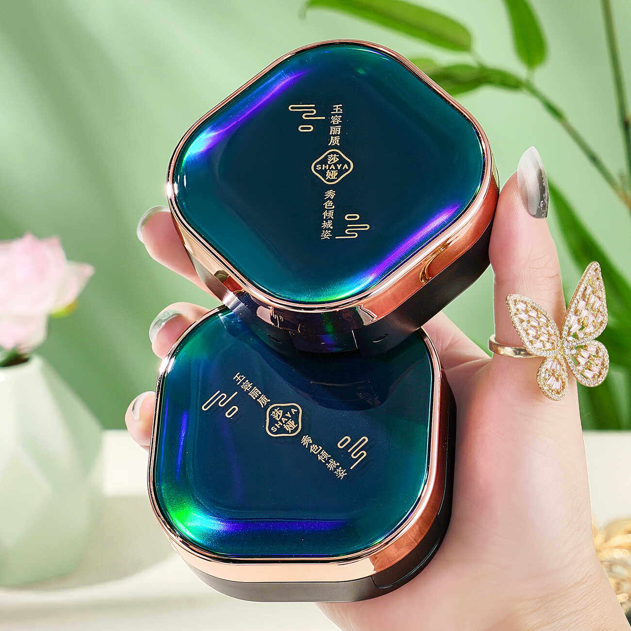 气垫定妆二合一bb霜遮瑕不卡粉保湿美颜持妆不假白粉底液送替换芯