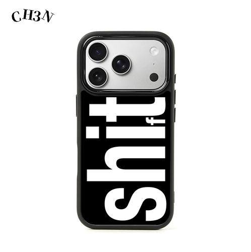 CH3N· shift适用iPhone17/16promax神甲手机壳简约15英文抽象词条14小众13个性12黑框手机套创意苹果保护壳