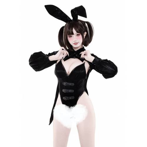 性感流光皮革兔女郎cosplay女装