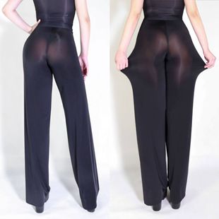 户外露出心机打底裤女冰丝瑜伽裤透视阔腿裤坠感家居高弹轻薄性感