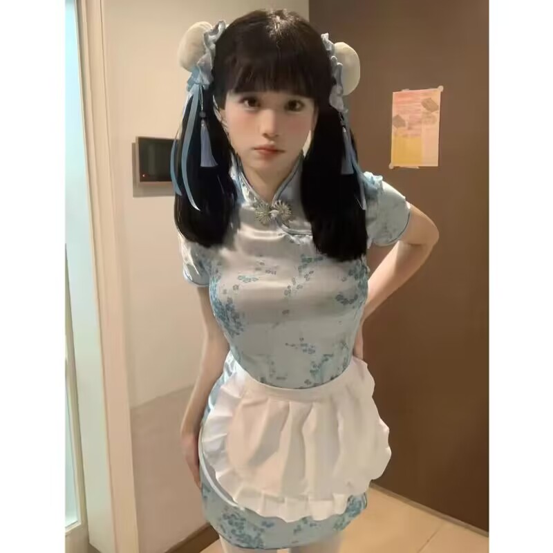 性感纯欲可爱软萌洛丽塔女仆旗袍