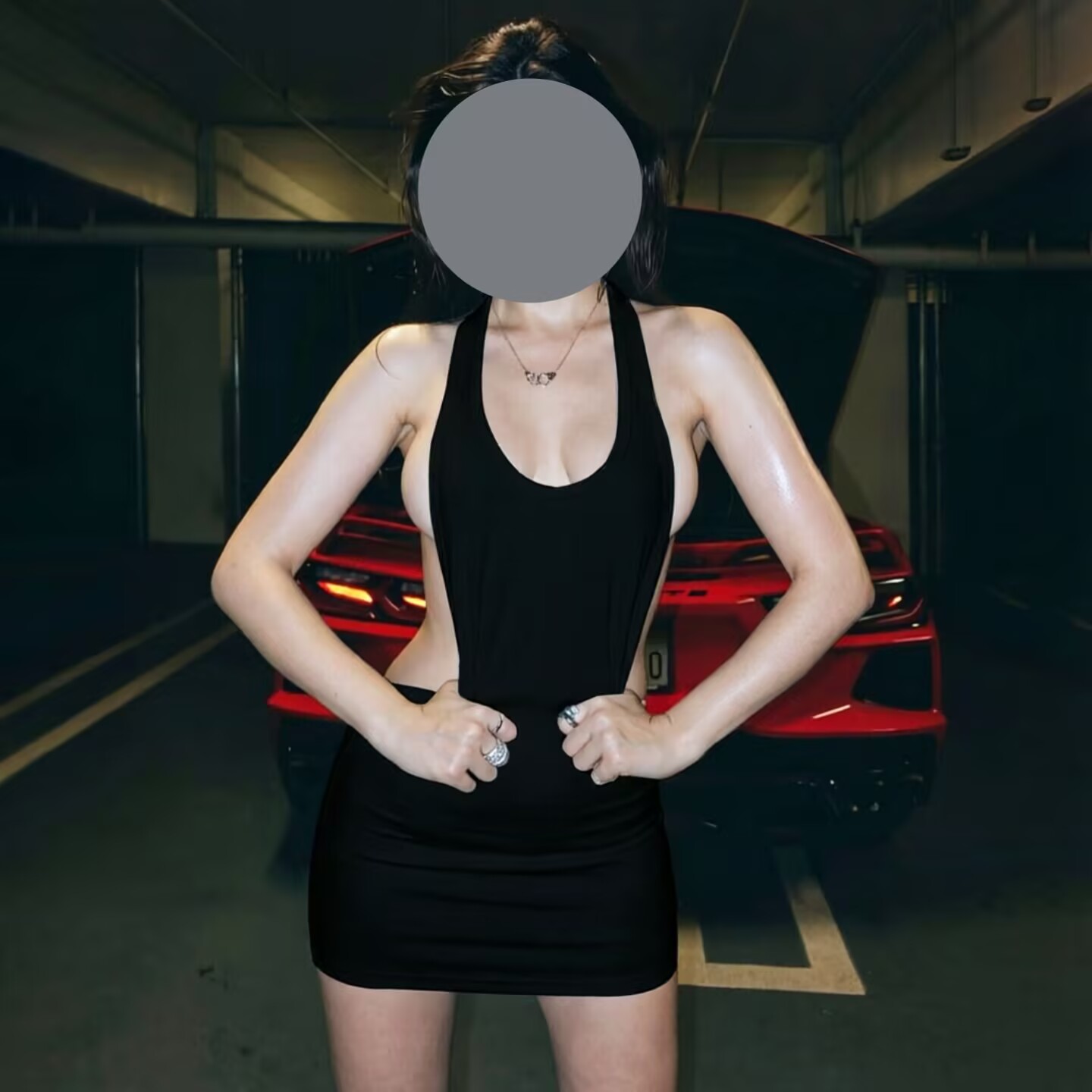 林昕学姐】辣妹风心机露出约会露背性感连衣裙女紧身显瘦短裙方便