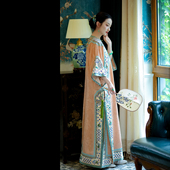 真丝提花中国风重工如意云肩刺绣花氅衣 夏季 妆阁旧月 一城风絮