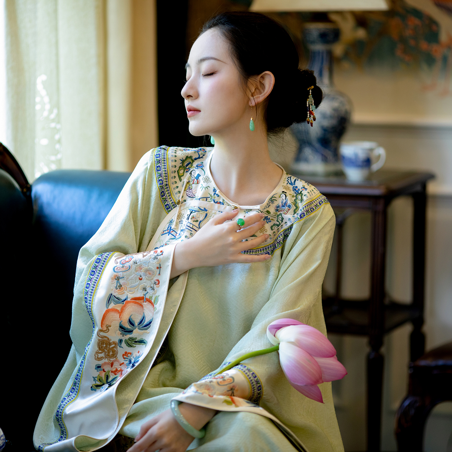 星榆缀裳丨一城风絮丨清汉女上衣