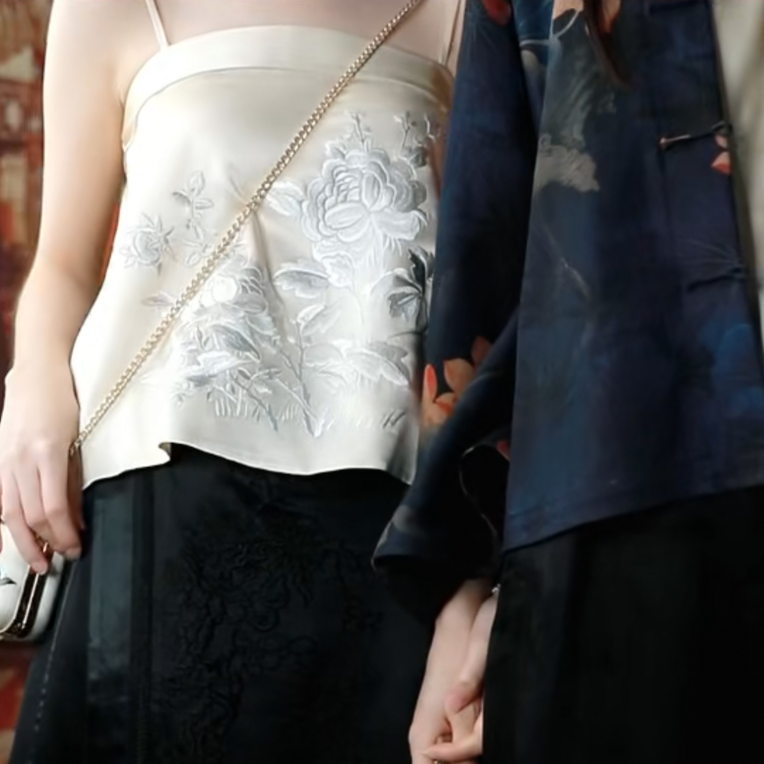 秋月露丨一城风絮丨真丝绣花吊带