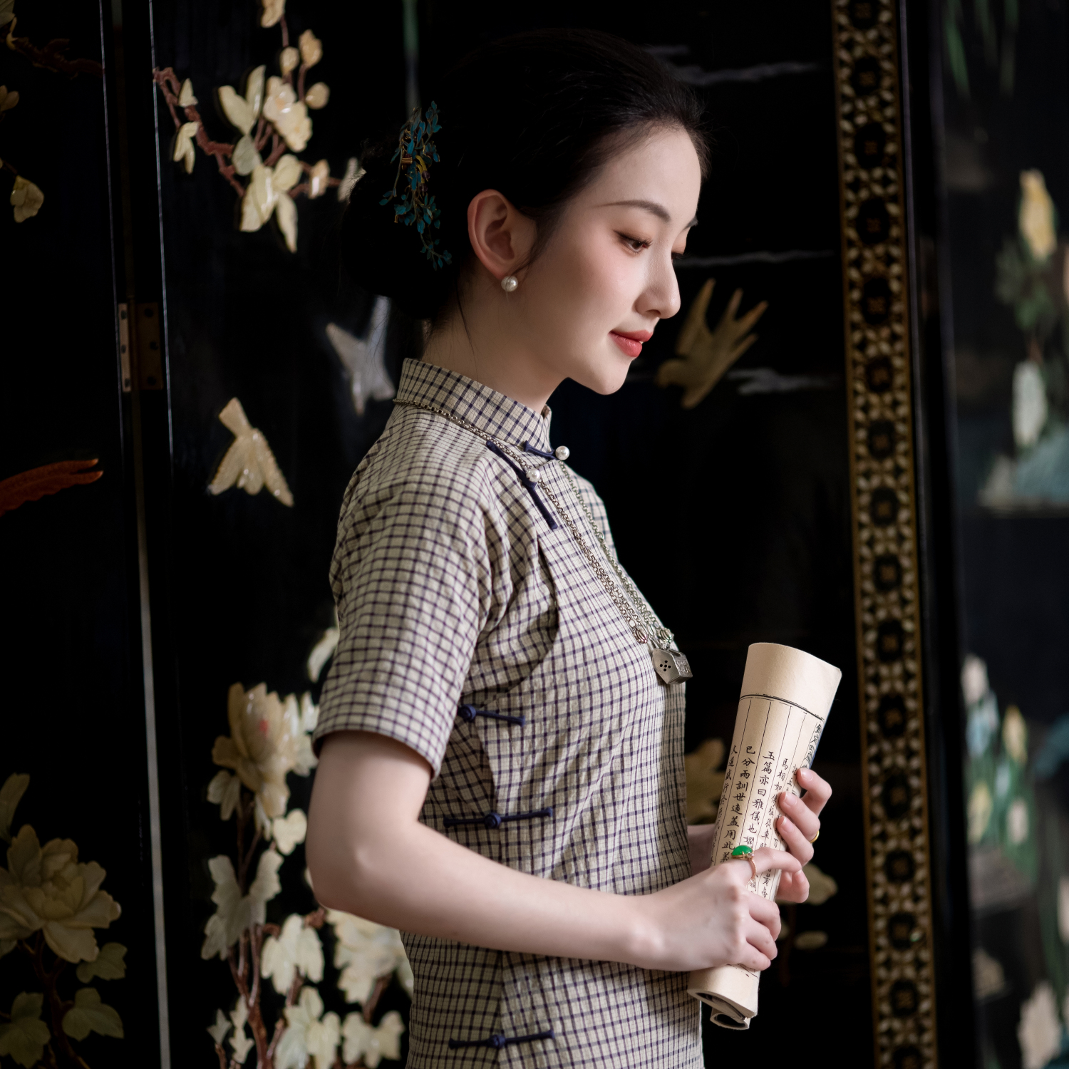 木蓝书雨丨一城风絮丨民国风旗袍