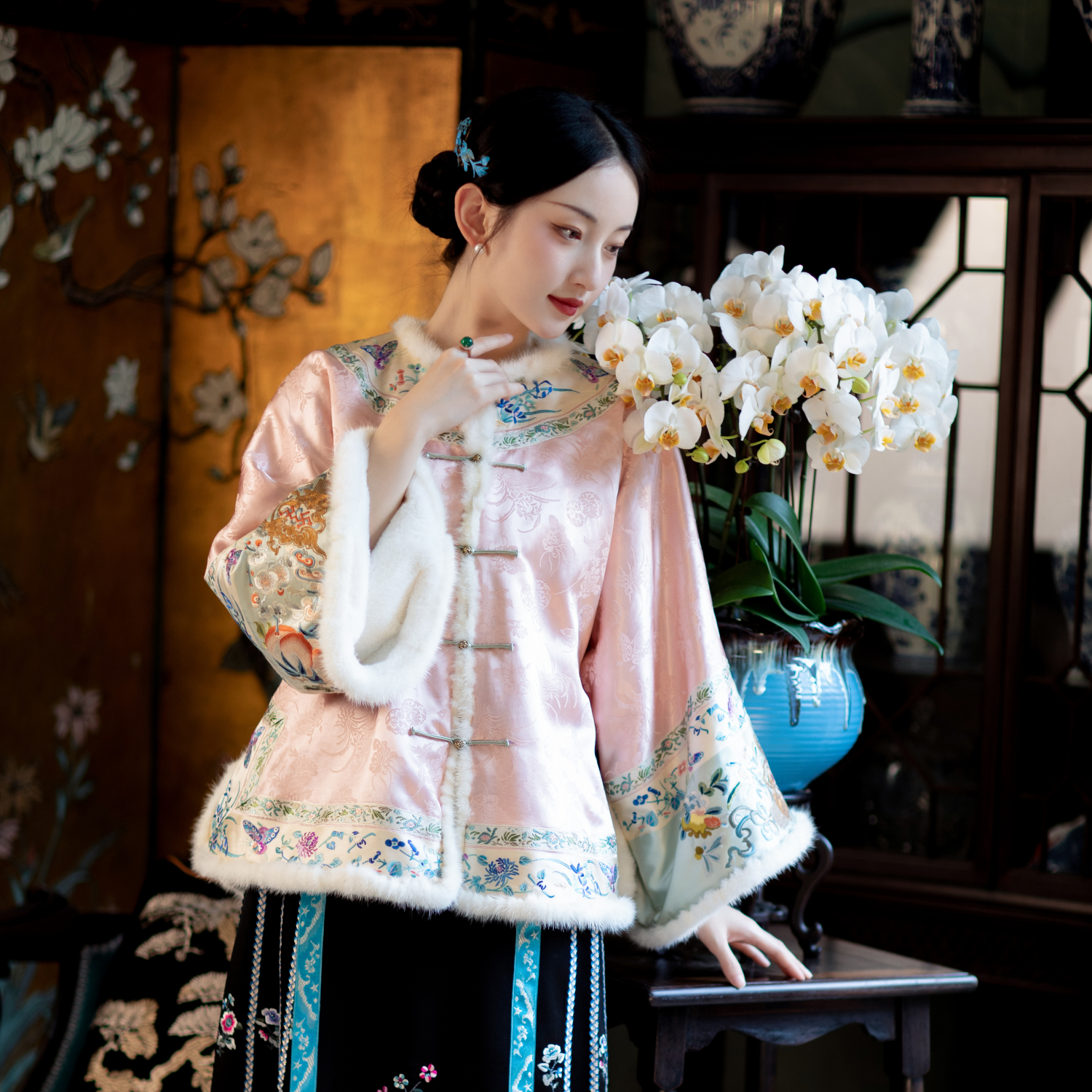 蝶映浅妆丨一城风絮丨清汉女上衣