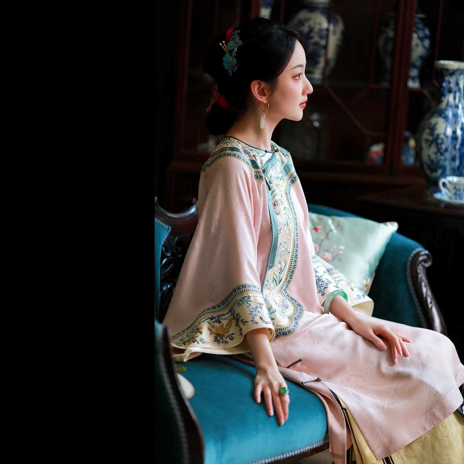 晚香盈袖丨一城风絮丨真丝女袍