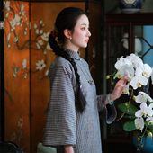 复古棉麻倒大袖 天清胜暖 一城风絮 盘扣古法旗袍民国风宽松