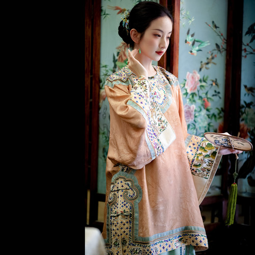 画扇沉香丨一城风絮丨真丝女袍