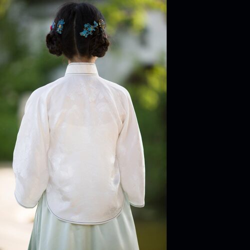 民国风提花倒大袖元素日常旗袍