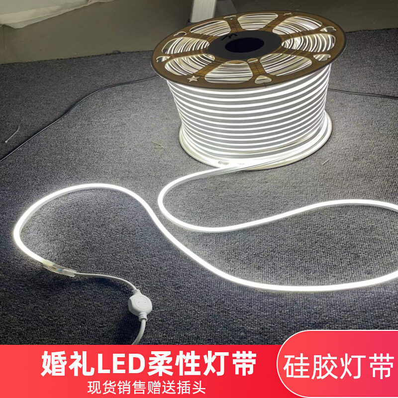 婚庆道具柔性软灯带霓虹灯婚礼堂装饰造型KT板线性灯带Led防水胶