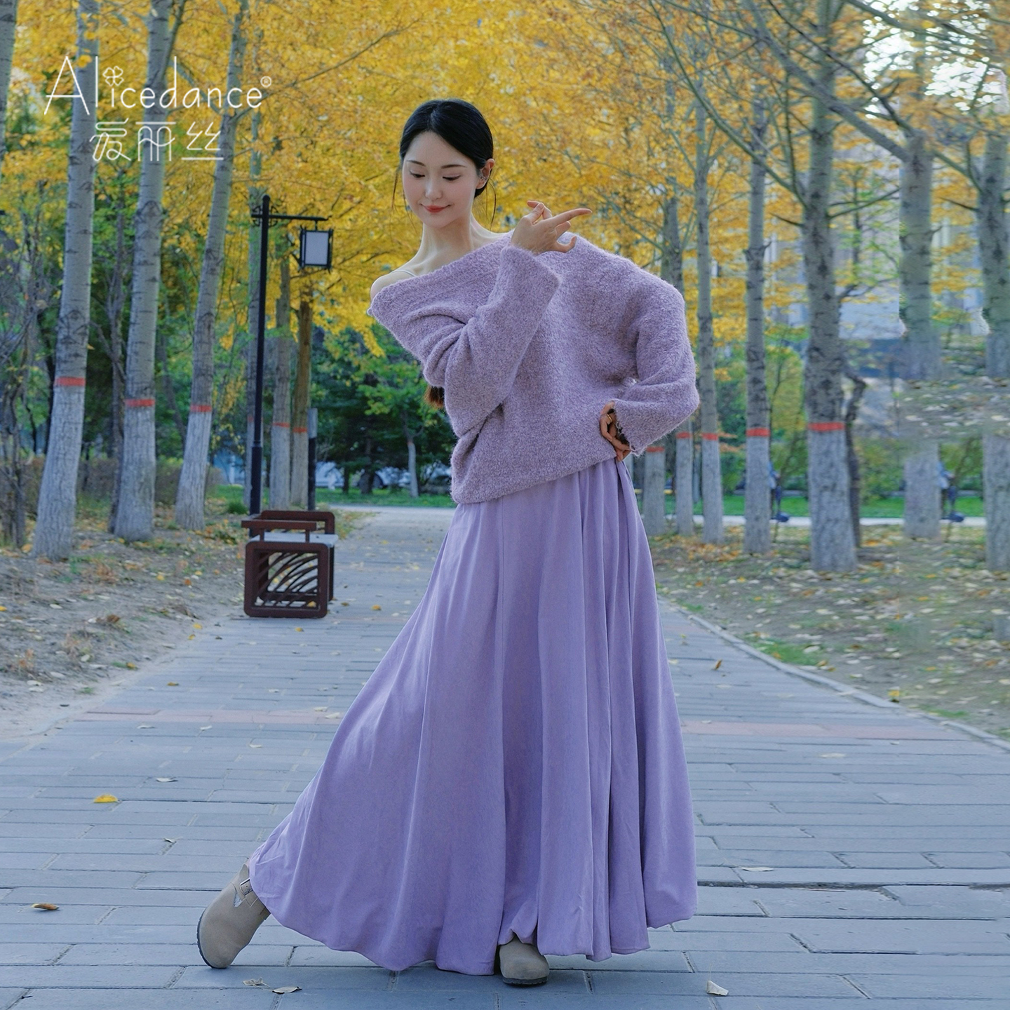 AliceDance紫色针织毛衣