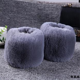 口防风套袖 套女手套仿兔毛手圈耐脏袖 子毛绒护腕 毛毛袖 考味佳冬季