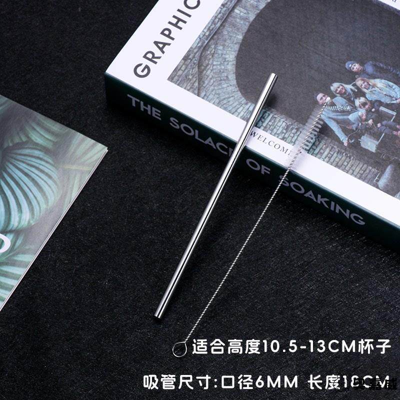 E. 직경 6mm18cm 직선 빨대 브러시