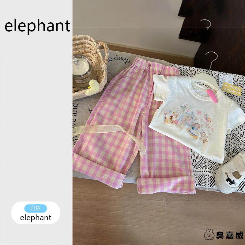 儿童T恤2025秋款宝宝可爱卡通印花短袖上衣洋气时髦格子女童裤子,童装/婴儿装/亲子装,T恤,淘宝优惠券,粉丝福利购,淘宝优惠卷