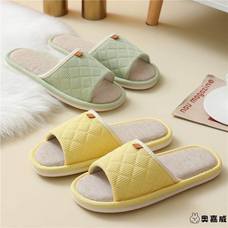 日式厚底家居亚麻拖鞋女情侣春秋四季棉麻居家防滑吸汗室内家用男,居家布艺,居家亚麻拖鞋,淘宝优惠券,粉丝福利购,淘宝优惠卷