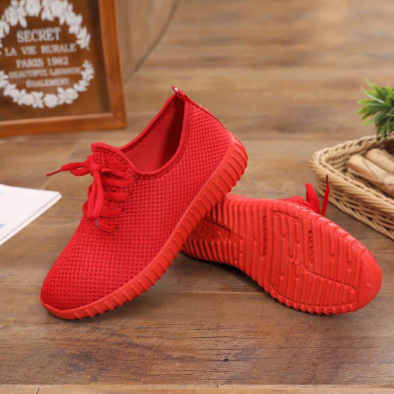 女士轻便网面鞋运动鞋软底减震ins跑步鞋透气休闲2026夏季韩版鞋