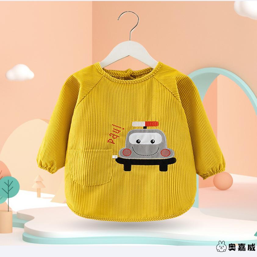 冬季儿童罩衣防水防脏加大宝宝罩衫男孩长袖