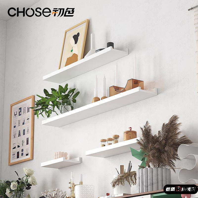 墙壁挂式置物架实木免打孔一字置物板客厅白色电视墙装饰搁板木板,住宅家具,搁板/置物架/家用陈列架,淘宝优惠券,粉丝福利购,淘宝优惠卷