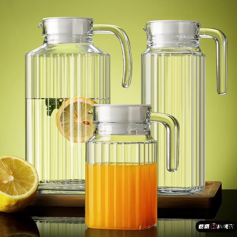 冰箱冷水壶家用玻璃凉水壶泡茶壶耐高温加厚扎壶大容量专用凉水壶