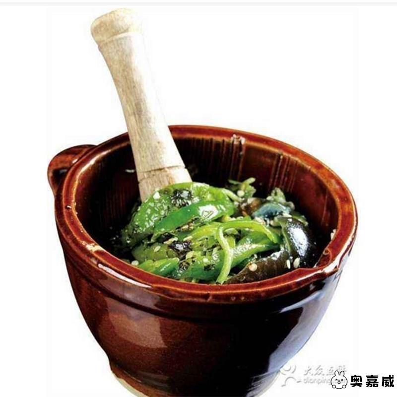 商用擂辣椒钵粗陶瓷擂钵土钵擂茶碗家用湘菜