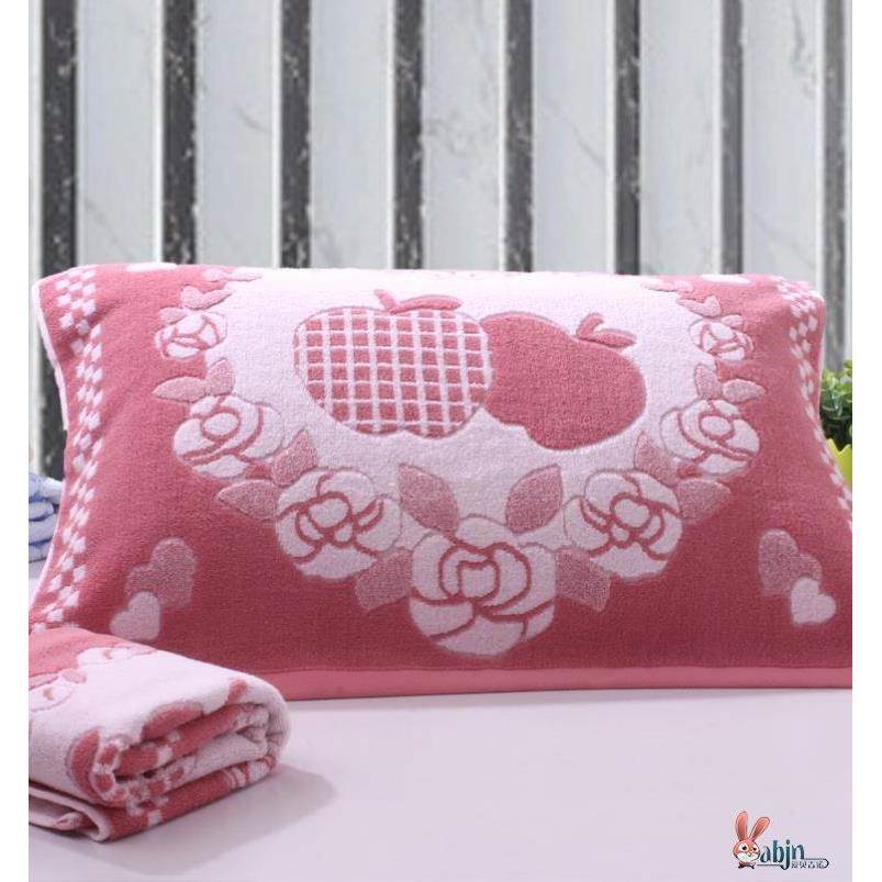 上海老牌棉全棉枕巾老式毛巾加厚加大一对装柔软枕头正品不掉色