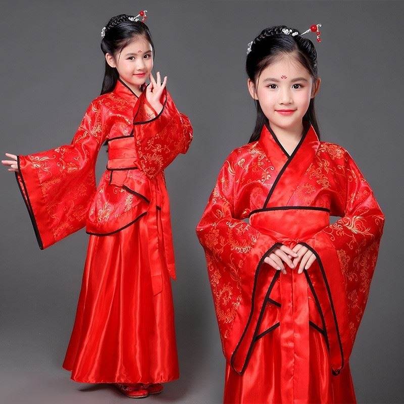王母娘娘演出服儿童贵妃古装拖尾皇后女童唐朝仙女公主汉服中国风