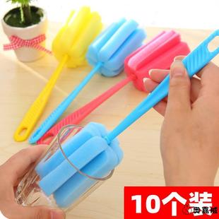 清洁刷子冼杯刷厨房长柄组合装长杆瓶刷海绵刷茶杯一次性海绵块