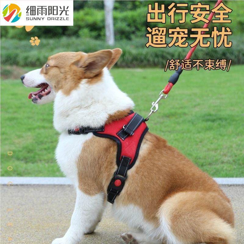 狗狗牵引绳背心式胸背带小中大型犬遛狗拉布拉多宠物狗链狗绳外出