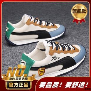 男士透气防臭不累脚休闲鞋2026男鞋春季鞋子新款男款休闲阿甘板鞋