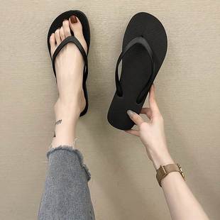 人字拖女2025新款 女士ins潮 夏季 夹脚外穿防滑平底休闲沙滩凉拖鞋
