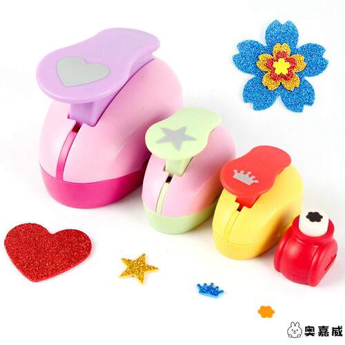 订书器订花图案儿童diy手工压花器机剪纸套装幼儿园diy模具卡纸海绵