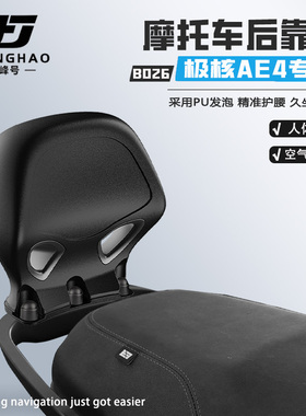 极峰号适用新款极核AE4电动车无损改装后靠背后乘客护腰靠背腰靠