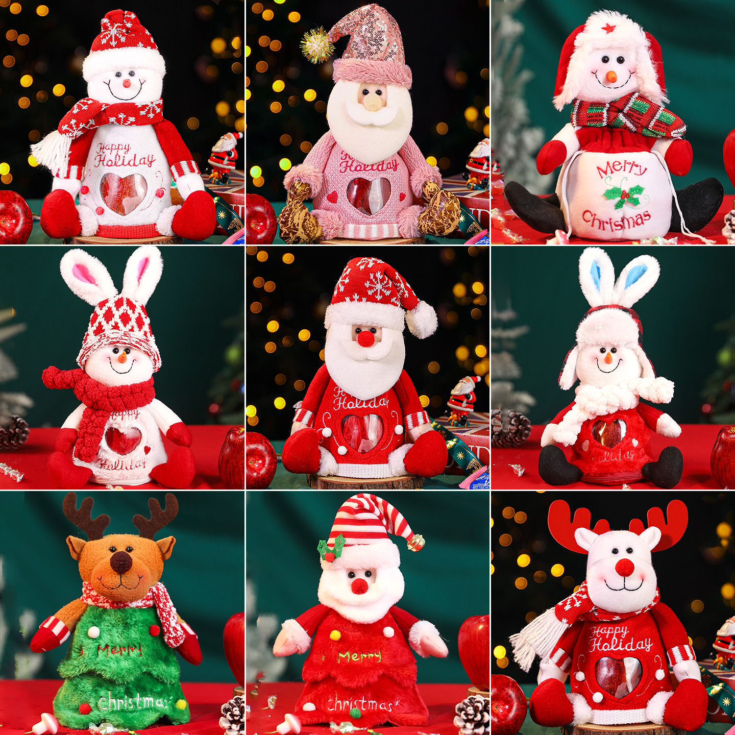 圣诞节礼物苹果袋子平安夜儿童糖果平安果包装礼盒圣诞装饰小礼品