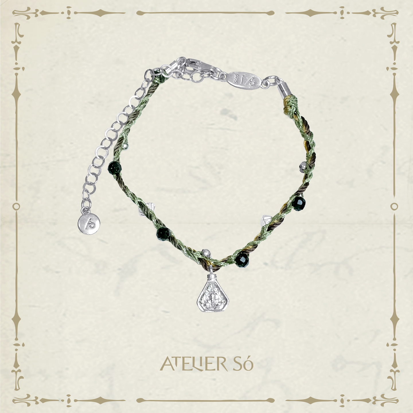 ATELIERSO 26SS梯形香水瓶手绳