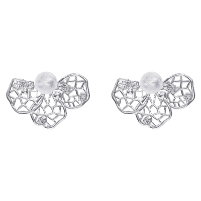 ATELIERSO蕾丝小花925纯银耳钉