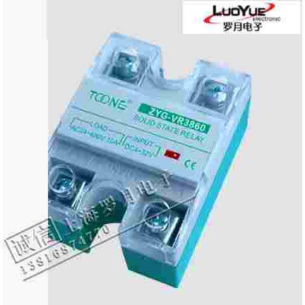 上海卓一单相电阻型交流固态调压器ZYG-VR3860(P)老款外观